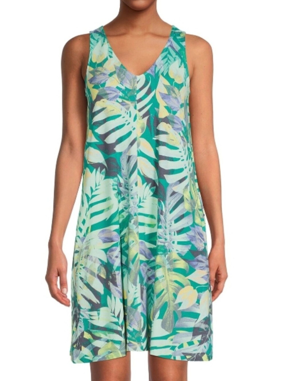 New Time And Tru Women's M Sleeveless Tropical Dress